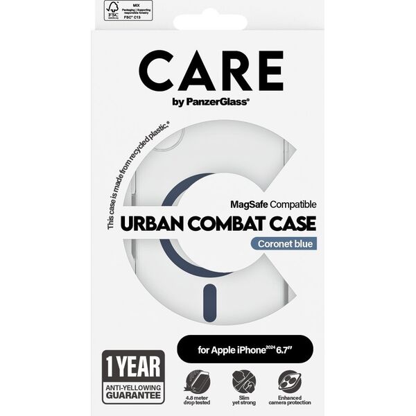 PanzerGlass CARE Case Flagship Blue MagSAFE  iPhone '24 6.7"
