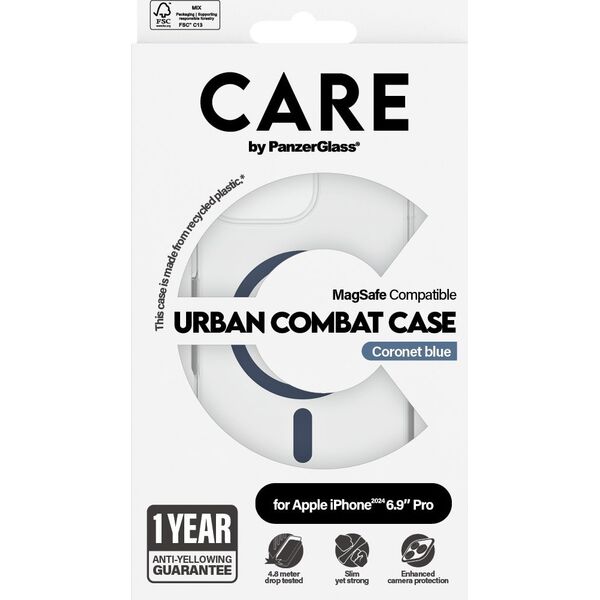 PanzerGlass CARE Case Flagship Blue MagSAFE  iPhone '24 6.9" Pro