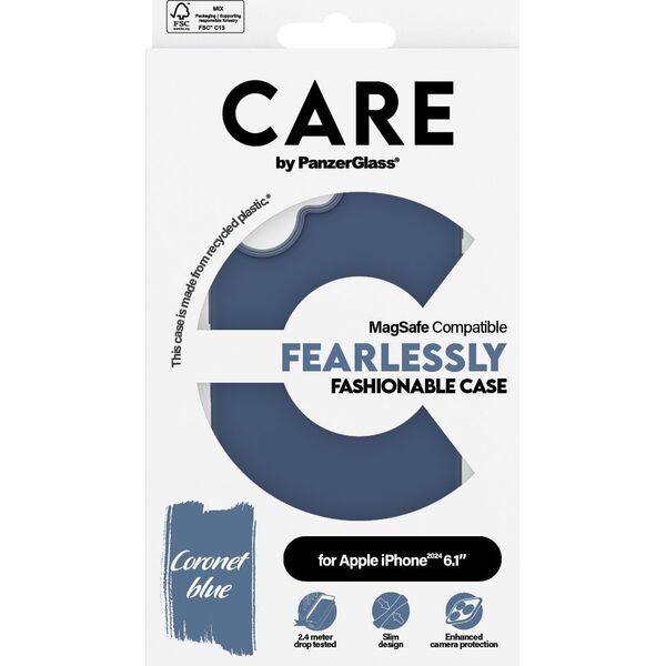 PanzerGlass CARE Case Fashion Blue MagSAFE  iPhone '24 6.1"