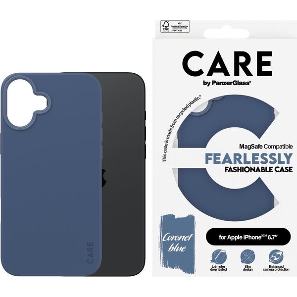 PanzerGlass CARE Case Fashion Blue MagSAFE  iPhone '24 6.7"