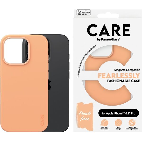 PanzerGlass CARE Case Fashion Peachy MagSAFE  iPhone '24 6.3" Pro