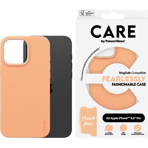 PanzerGlass CARE Case Fashion Peachy MagSAFE  iPhone '24 6.9" Pro