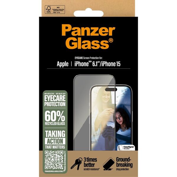 PanzerGlass PanzerGlass EyeCare  iPhone '24 6.1" UWF