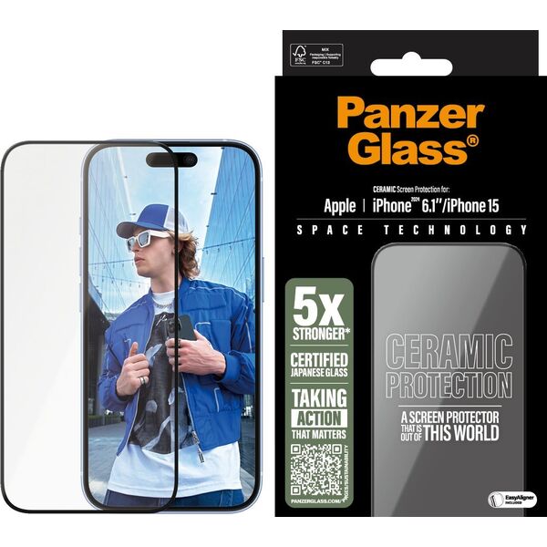 PanzerGlass PanzerGlass Ceramic  iPhone '24 6.1" UWF