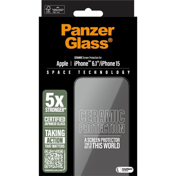 PanzerGlass PanzerGlass Ceramic  iPhone '24 6.1" UWF
