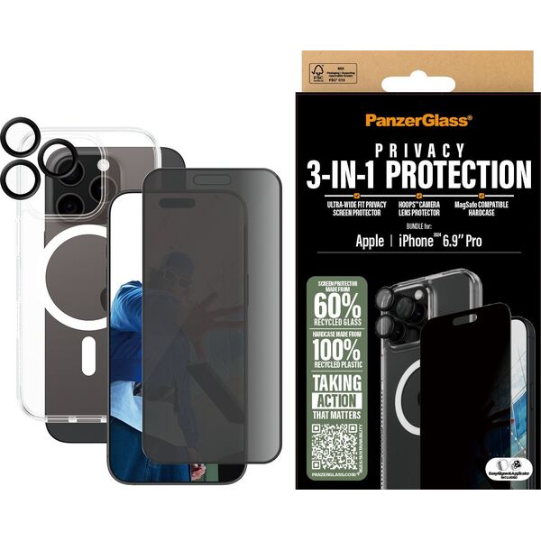 PanzerGlass PanzerGlass 3-in-1 Privacy Protection  iPhone '24 6.9" Pro