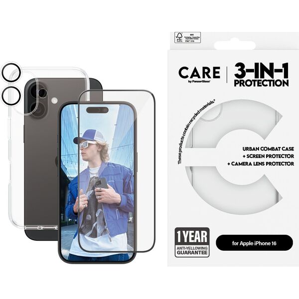 PanzerGlass CARE Flagship 3-in-1  iPhone '24 6.1"