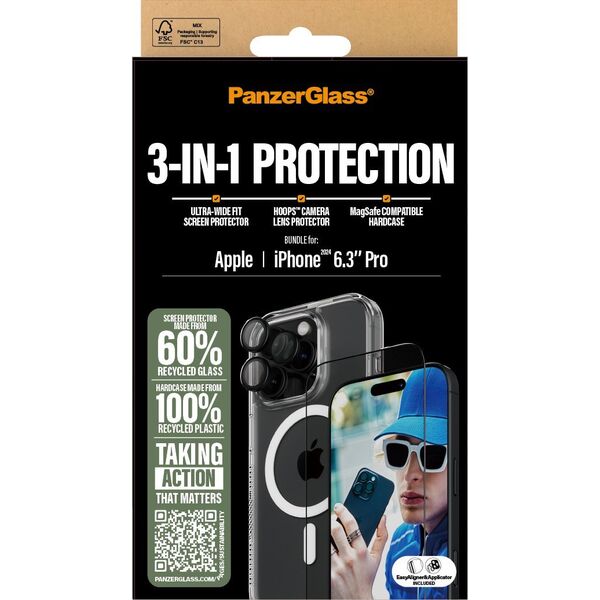 PanzerGlass PanzerGlass 3-in-1 Protection  iPhone '24 6.3" Pro