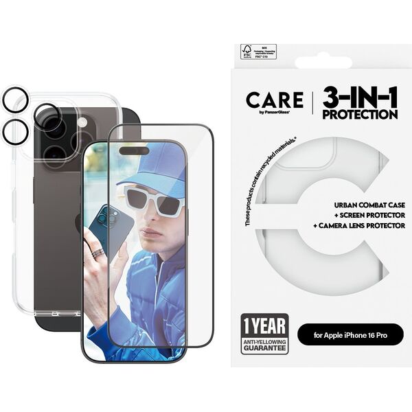 PanzerGlass CARE Flagship 3-in-1  iPhone '24 6.3" Pro