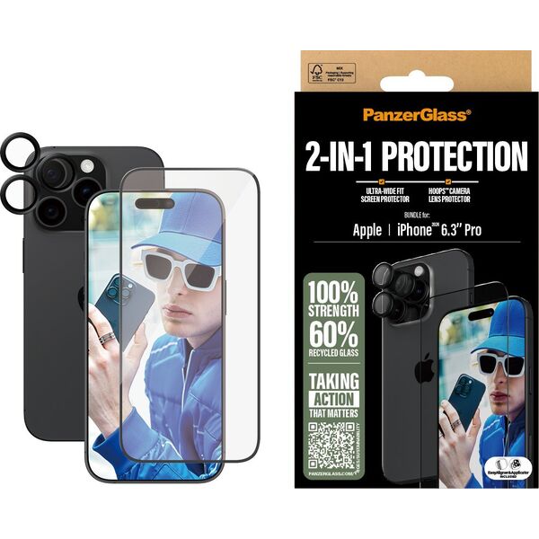 PanzerGlass PanzerGlass 2-in-1  iPhone '24 6.3" Pro
