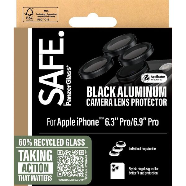 PanzerGlass SAFE Camera  Protector Black iPhone 24 6.1"  6.7"
