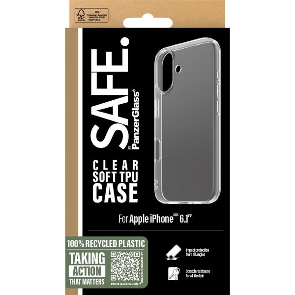 PanzerGlass SAFE TPU Case '24 6.1"  Transparent