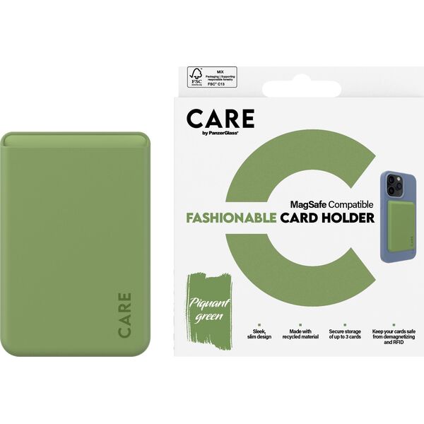 PanzerGlass CARE Fashionable Card Holder Green iPhone universal