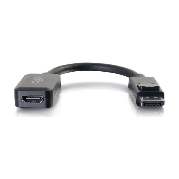Adapter AV C2G C2G 8in DisplayPort to HDMI Adapter - DP to HDMI Adapter - 1080p - Black - M/F - Videoadapter - DisplayPort mannlich zu HDMI weiblich - 20.3 cm - abgeschirmt - Schwarz
