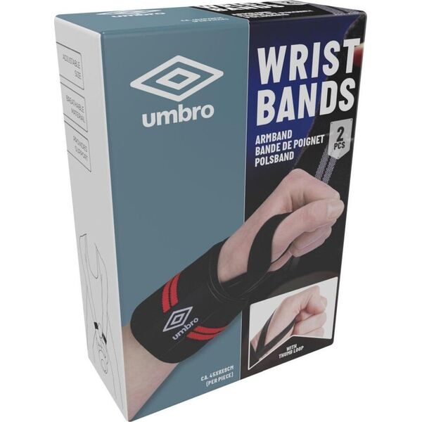 Umbro OPASKA ELASTYCZNA NADGARSTEK KPL 2 SZT UMBRO - CZERWONY