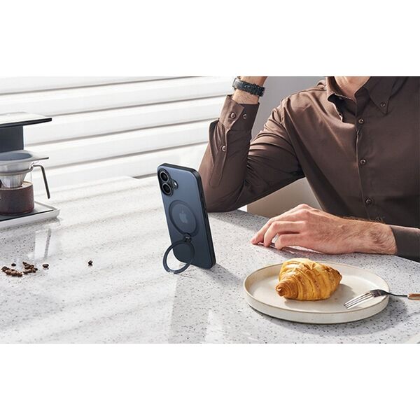 Torras Etui Torras Ostand Spin dla iPhone 16 (Przeźroczyste)