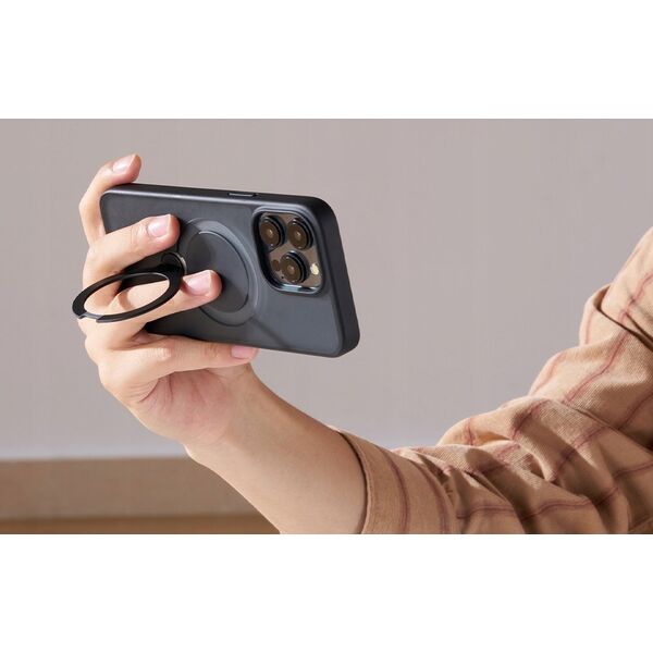 Torras Etui Torras Ostand Spin dla iPhone 16 (Czarne)