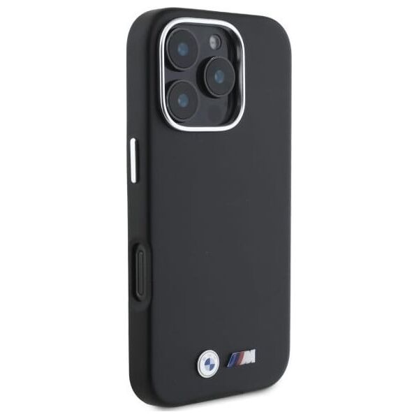 BMW BMW BMHMP16L23PMWK iPhone 16 Pro 6.3" czarny/black hardcase M Smooth Full Wrapped Metal MagSafe