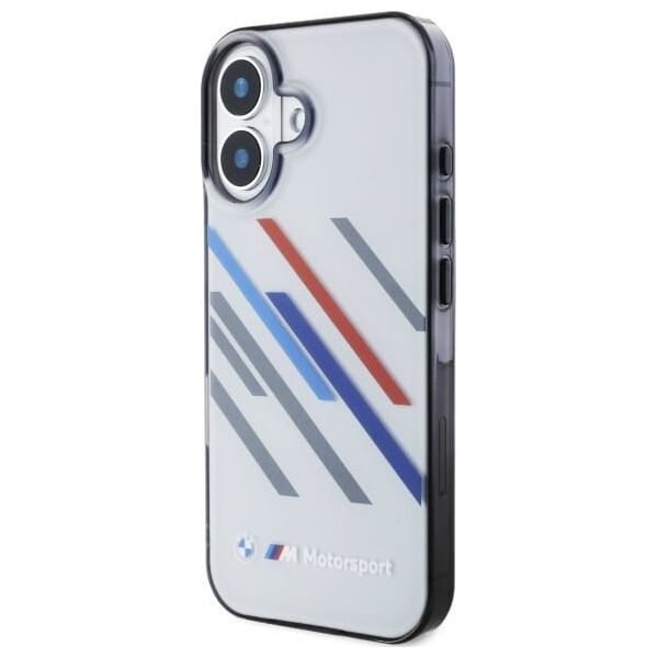 BMW BMW BMHCP16M23HTRAG iPhone 16 Plus 6.7" szary/grey hardcase Motosport IML Random Stripes