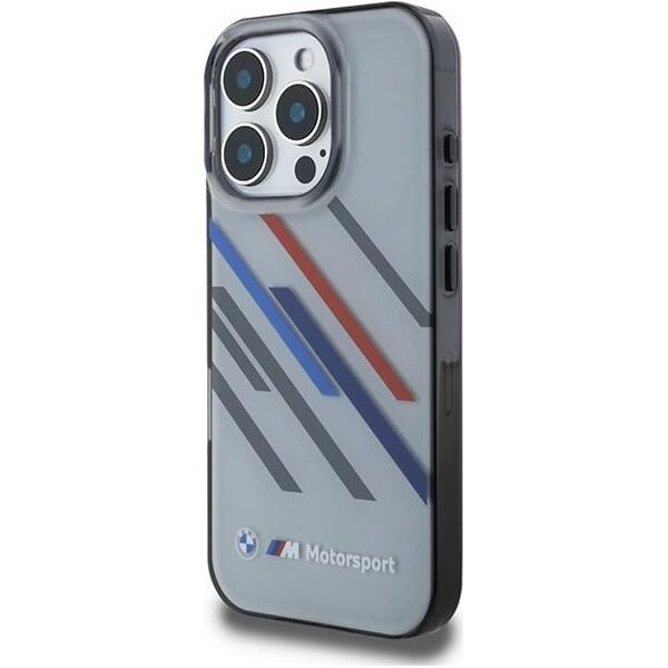 BMW BMW BMHCP16X23HTRAG iPhone 16 Pro Max 6.9" szary/grey hardcase Motosport IML Random Stripes