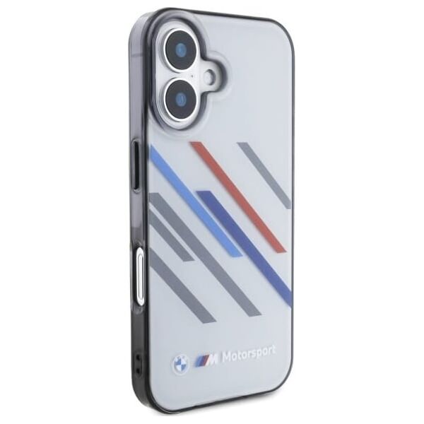 BMW BMW BMHCP16S23HTRAG iPhone 16 6.1" szary/grey hardcase Motosport IML Random Stripes