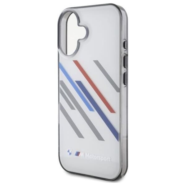 BMW BMW BMHCP16S23HTRAG iPhone 16 6.1" szary/grey hardcase Motosport IML Random Stripes