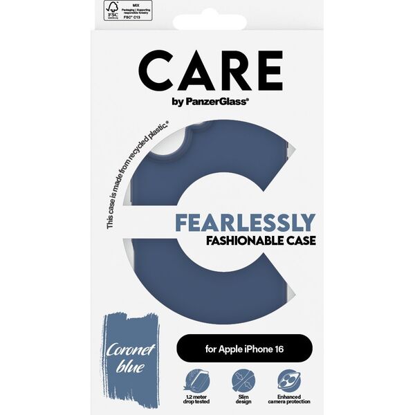 PanzerGlass PanzerGlass CARE Fashion Colors iPhone 16 blau