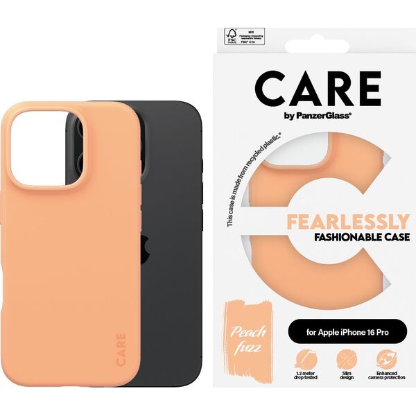 PanzerGlass PanzerGlass CARE Fashion Colors iPhone 16 Pro peachy