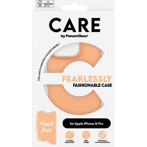PanzerGlass PanzerGlass CARE Fashion Colors iPhone 16 Pro peachy