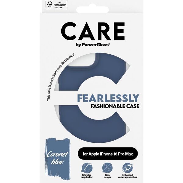 PanzerGlass PanzerGlass CARE Fashion Colors iPhone 16 Pro Max blau