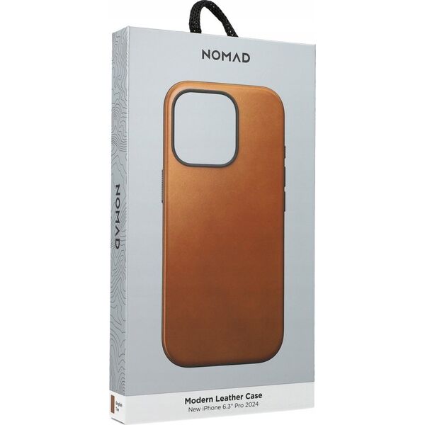 Nomad Nomad Modern Leather case, english Tan-C - iPhone 16 Pro