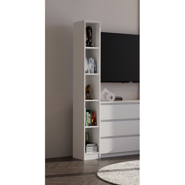 Topeshop REGAŁ R25 NA KSIĄŻKI 25CM BIAŁY