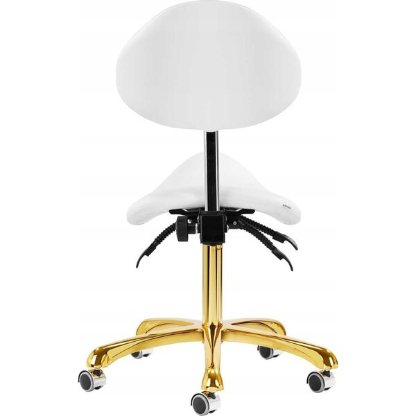Activeshop Taboret kosmetyczny 1004 Giovanni złoto biały