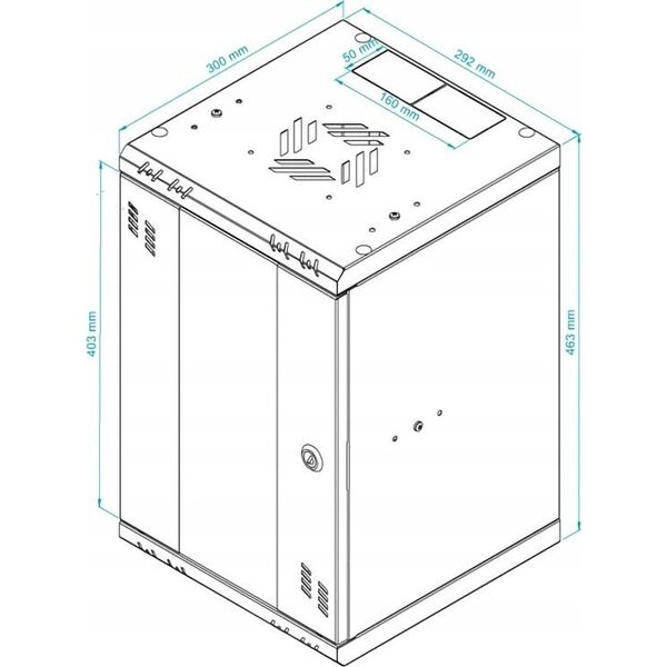 Szafa STALFLEX SZAFA RACK WISZĄCA S-RC10-9U-300GB STALFLEX