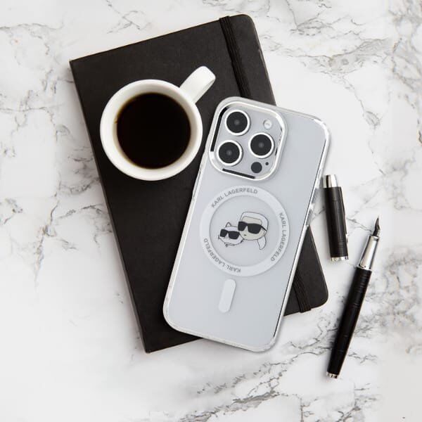 Karl Lagerfeld Karl Lagerfeld KLHMP16MHLSKIH iPhone 16 Plus 6.7" biały/white hardcase IML Metal Karl Head MagSafe
