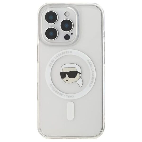 Karl Lagerfeld Karl Lagerfeld KLHMP16MHLSKIH iPhone 16 Plus 6.7" biały/white hardcase IML Metal Karl Head MagSafe
