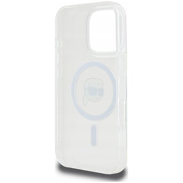 Karl Lagerfeld Karl Lagerfeld KLHMP16LHLSKIH iPhone 16 Pro 6.3" biały/white hardcase IML Metal Karl Head MagSafe