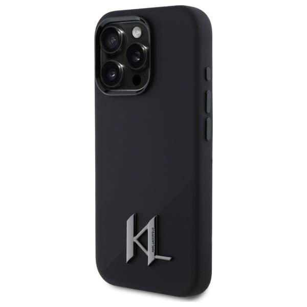 Karl Lagerfeld Karl Lagerfeld KLHMP16XSCMKMPCK iPhone 16 Pro Max 6.9" czarny/black hardcase Silicone Shadow Metal Initial MagSafe