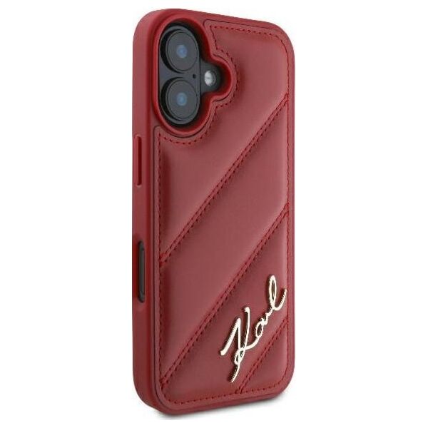 Karl Lagerfeld Karl Lagerfeld KLHCP16SPQDSMGR iPhone 16 6.1" czerwony/red hardcase Quilted Signature