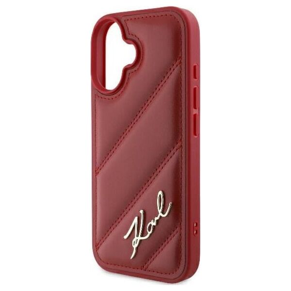 Karl Lagerfeld Karl Lagerfeld KLHCP16SPQDSMGR iPhone 16 6.1" czerwony/red hardcase Quilted Signature