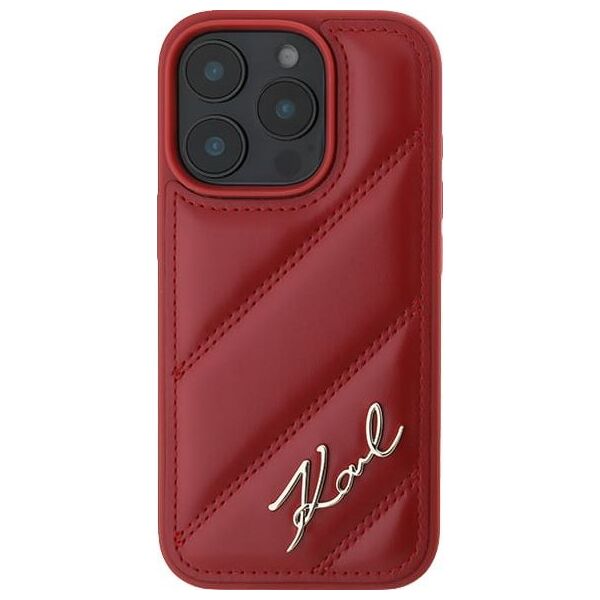 Karl Lagerfeld Karl Lagerfeld KLHCP16SPQDSMGR iPhone 16 6.1" czerwony/red hardcase Quilted Signature