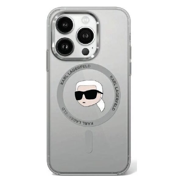 Karl Lagerfeld Karl Lagerfeld KLHMP16SHLSKIK iPhone 16 6.1" czarny/black hardcase IML Metal Karl Head MagSafe