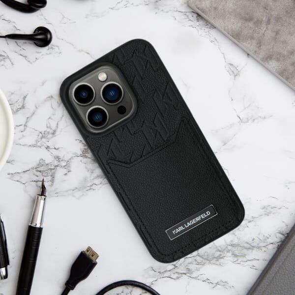 Karl Lagerfeld Karl Lagerfeld KLHCP16SPGKHPRPK iPhone 16 6.1" czarny/black hardcase Cardslots Monogram