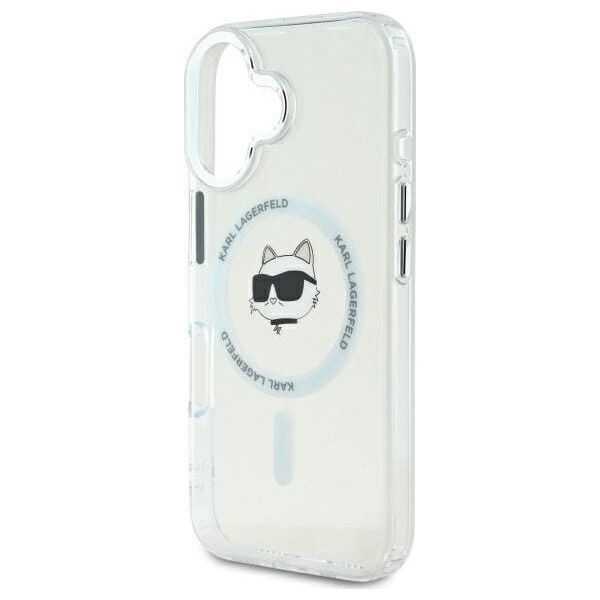 Karl Lagerfeld Karl Lagerfeld KLHMP16MHLSCHH iPhone 16 Plus 6.7" biały/white hardcase IML Metal Choupette Head MagSafe