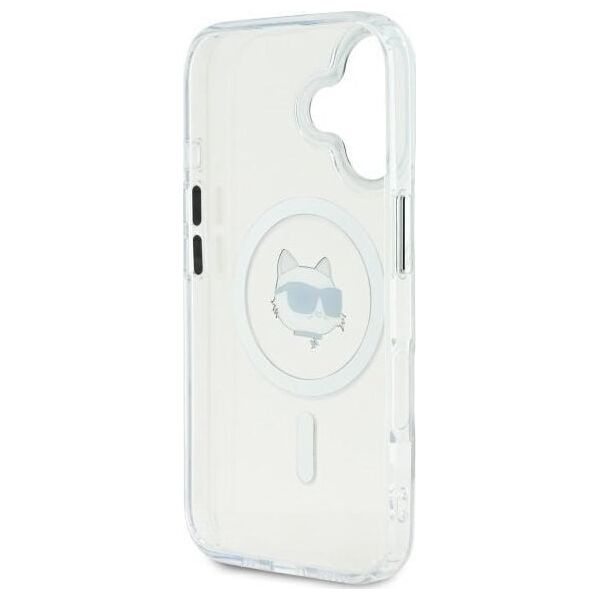 Karl Lagerfeld Karl Lagerfeld KLHMP16MHLSCHH iPhone 16 Plus 6.7" biały/white hardcase IML Metal Choupette Head MagSafe