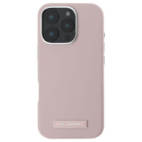 Karl Lagerfeld Karl Lagerfeld KLHMP16SPGMSRPP iPhone 16 6.1" różowy/pink hardcase FW Metal Plate MagSafe