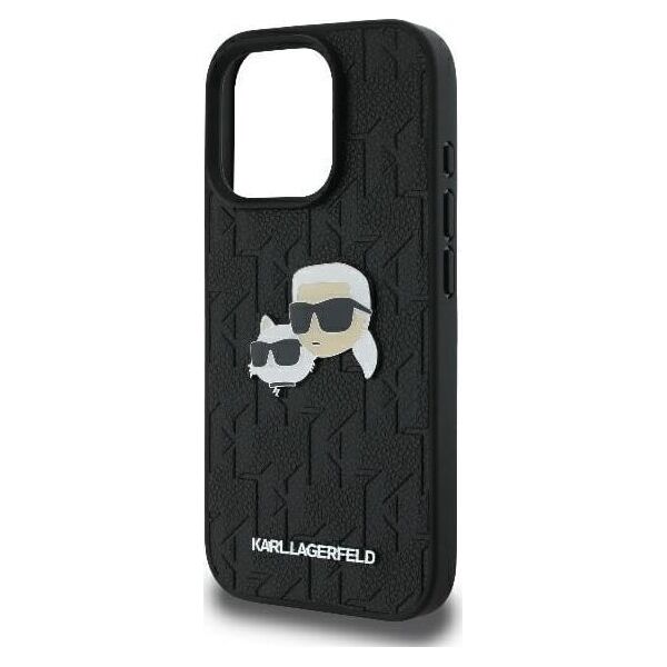 Karl Lagerfeld Karl Lagerfeld KLHCP16LPGKLKCPK iPhone 16 Pro 6.3" czarny/black hardcase Monogram Karl&Chaoupette Head Pin