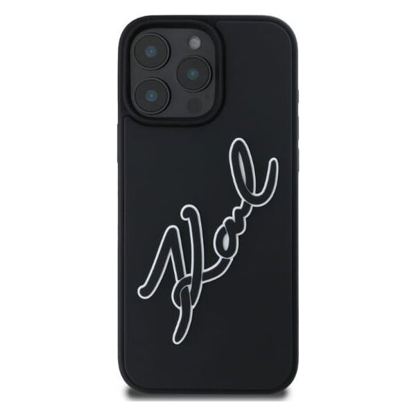 Karl Lagerfeld Karl Lagerfeld KLHCP16L3DRKSDLK iPhone 16 Pro 6.3" czarny/black hardcase 3D Rubber Bicolor Signature