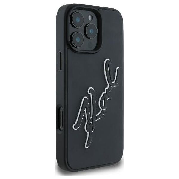 Karl Lagerfeld Karl Lagerfeld KLHCP16L3DRKSDLK iPhone 16 Pro 6.3" czarny/black hardcase 3D Rubber Bicolor Signature