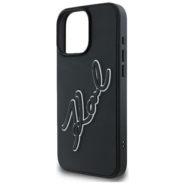 Karl Lagerfeld Karl Lagerfeld KLHCP16L3DRKSDLK iPhone 16 Pro 6.3" czarny/black hardcase 3D Rubber Bicolor Signature